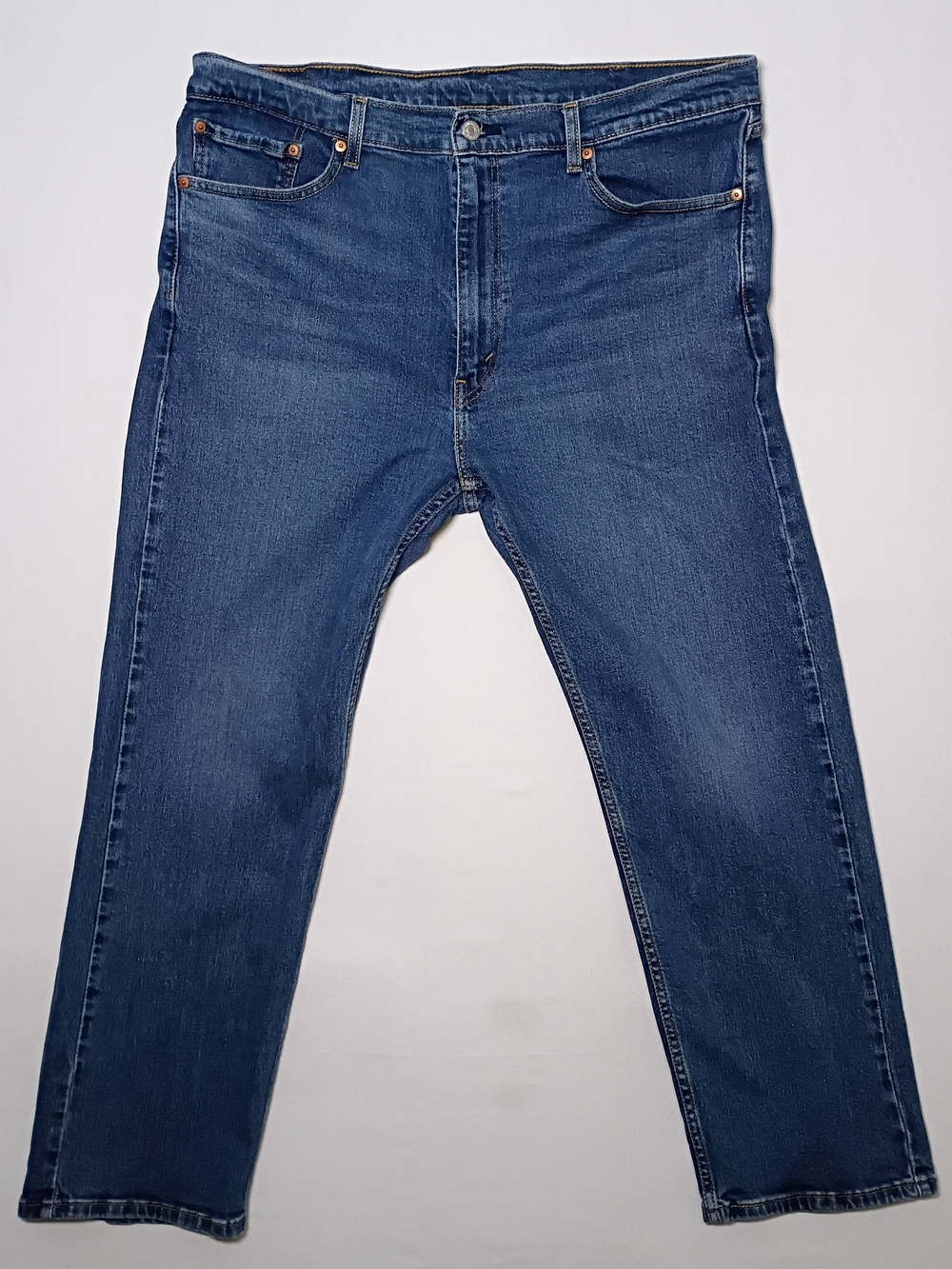 Levi's 505 Mens Regular Fit Stretch Jeans 40X30 Dark Wash Denim